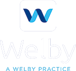 The Welby Practice logo and homepage link